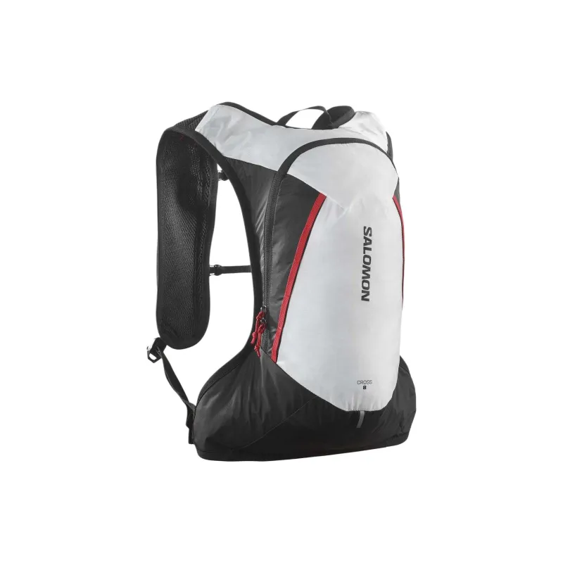 SALOMON 8L Mountaineering Double Shoulder Outdoor Bag Backpack Polyamide Black & White Unisex-0