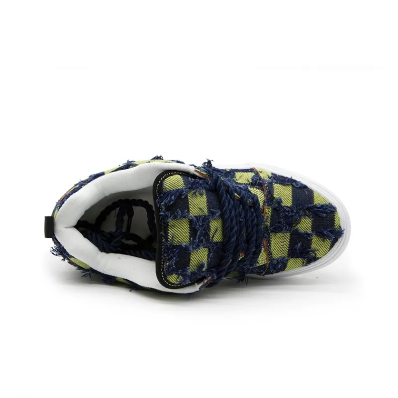 YIBONI Coverage Anti Slip And Wear Resistant Low Top Skateboard Shoes Unisex Blue Green Multicolor-3