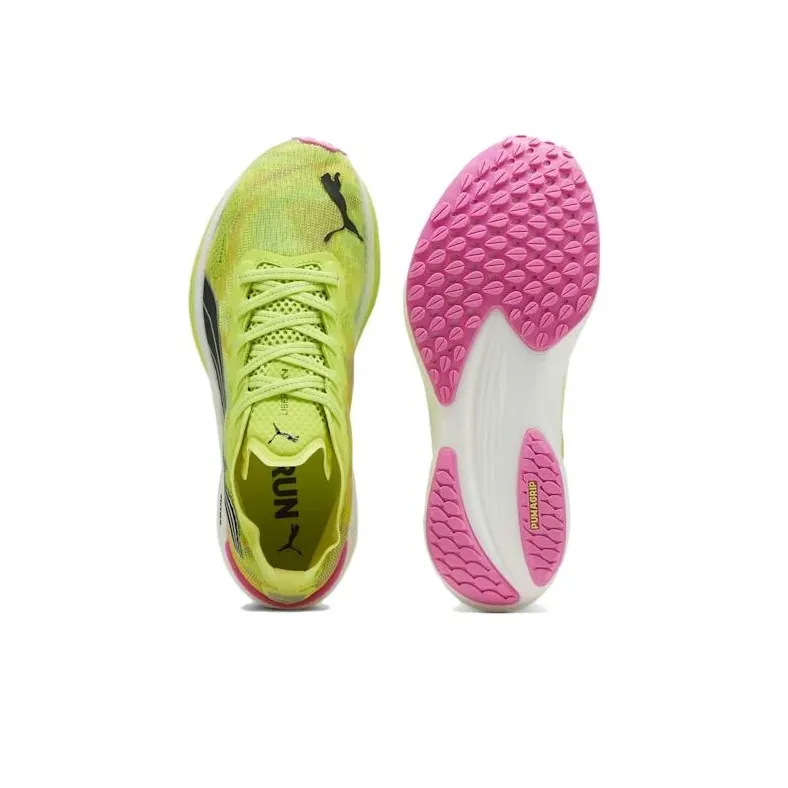 PUMA DEVIATE NITRO™ ELITE 2 Abrasion Resistant Breathable Low Top Running Shoes Women's Green-3