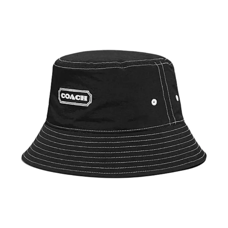 COACH Polyamide Cotton Bucket Hats Unisex Black-0