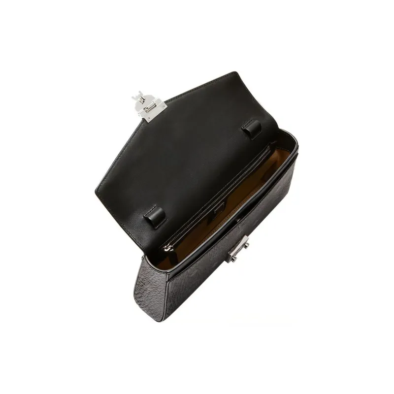 MCM Millie Visetos Coated Canvas Envelope Bag, Chain Bag, Shoulder Bag, Crossbody Bag Medium Size Women's Black-4