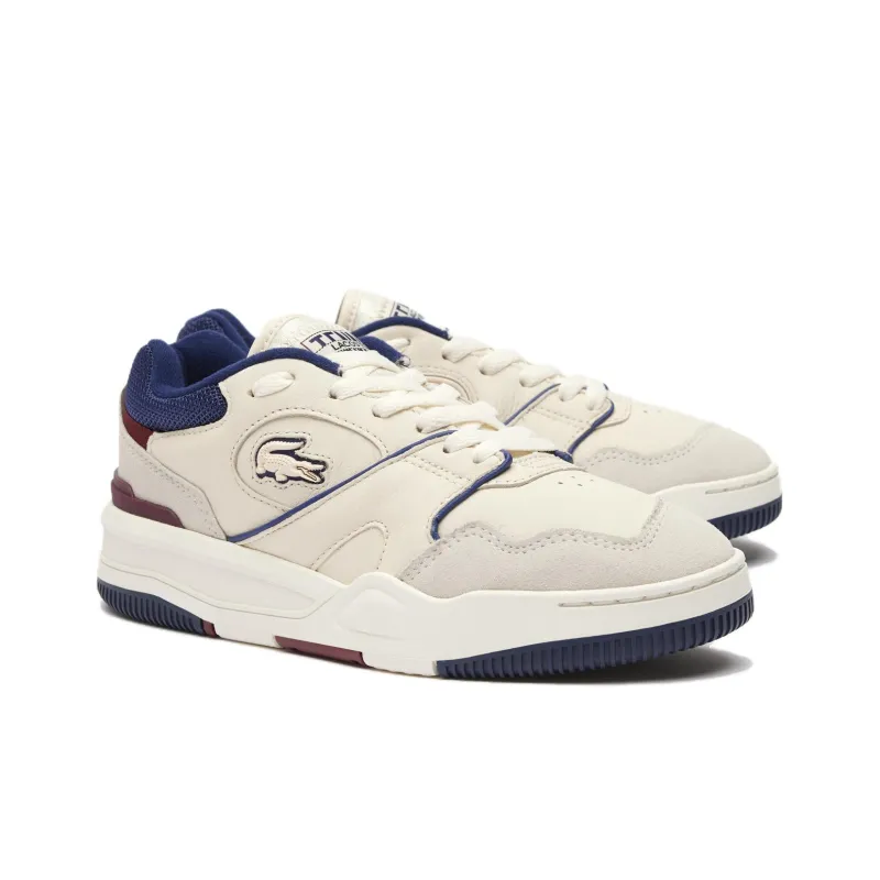 LACOSTE Wear resistant And Lightweight Low Top Skateboard Shoes Women's White-2