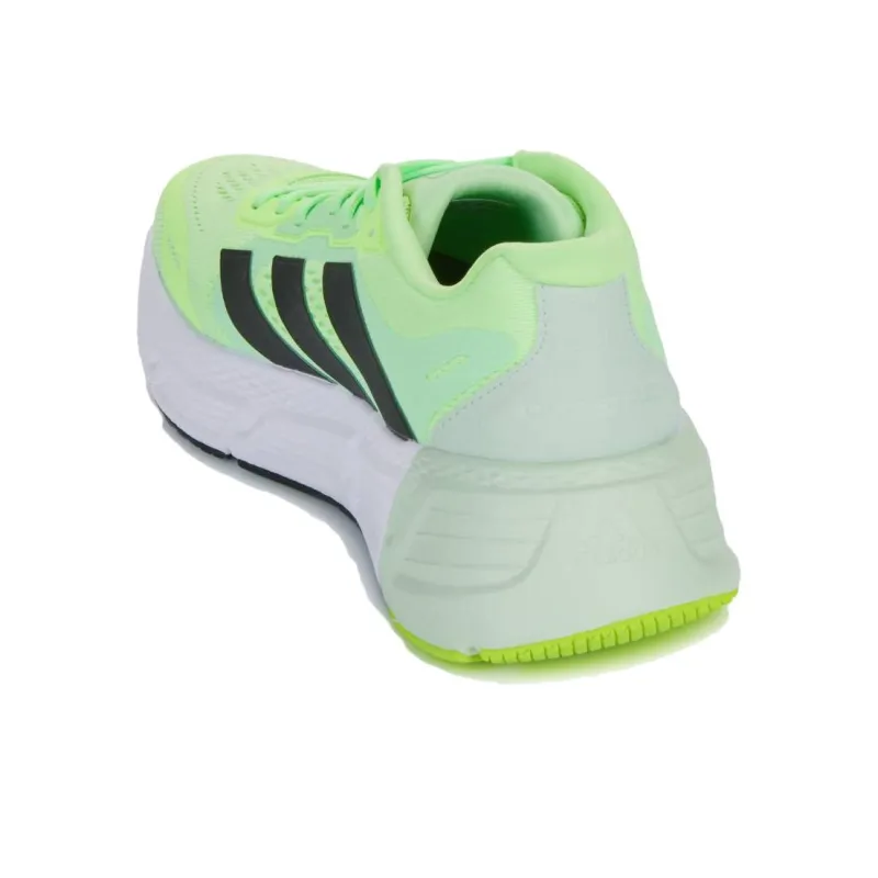 Adidas Questar 2 Cushioning Wear Resistant Low Top Running Shoes Men's Green-3
