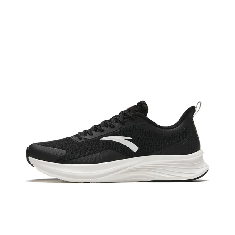 Anta Cushioning Wear-Resistant Low-Top Running Shoes Men's Black-0