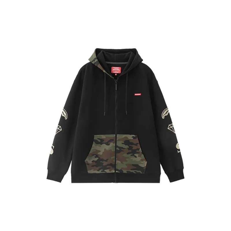 SPRAYGROUND Hooded Zip Closure Sweatshirt Unisex-7