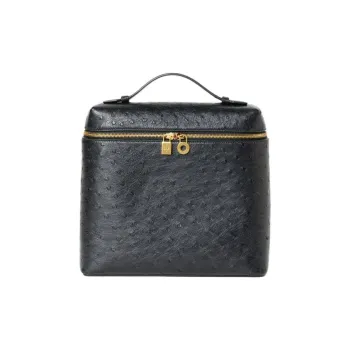 Loro Piana ExtraPocket Ostrich Leather Backpack Women's Black