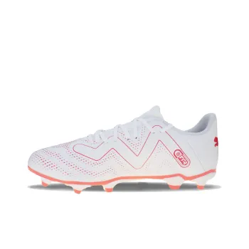 PUMA Future Play AG Short Rubber Studs FG Long Rubber Studs Cushioning, Wear Resistant Soccer Shoes Unisex White Red