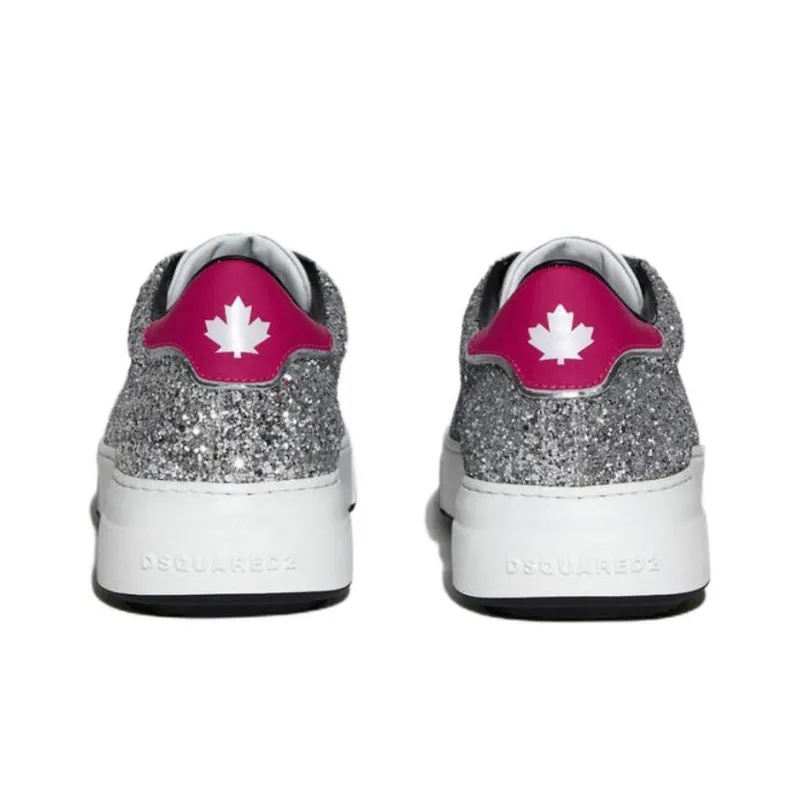 DSQUARED 2 Glittered Lace Up Sneakers Women's-3