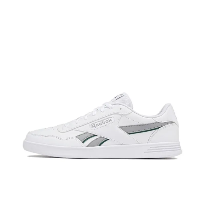 Reebok Wear Resistant Slip Resistant Low Top Skateboard Shoes Unisex White Gray-0