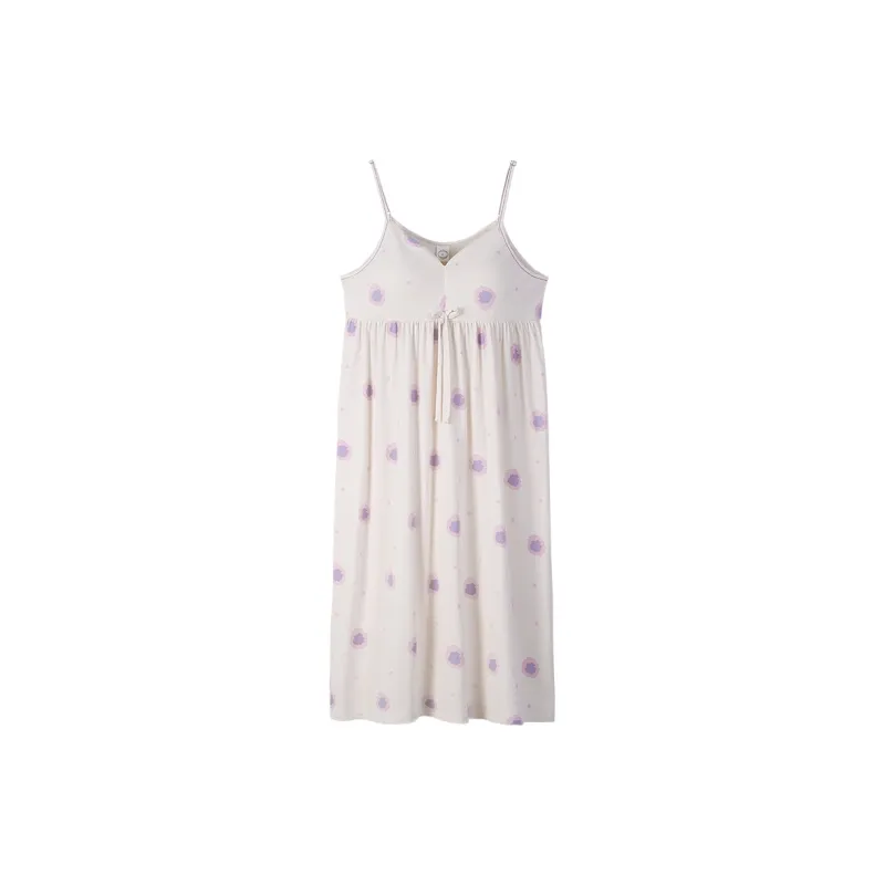 Sha Qian Nightgown Summer Women's Champagne-0