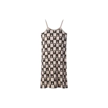 Sha Qian Nightgown Summer Women's Milk Tea Beige