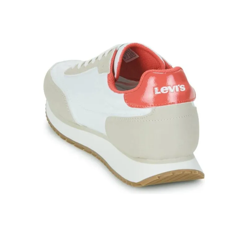 Levi’s Cushioning Wear-Resistant Low-Top Casual Shoes Women's White-gray-orange-3