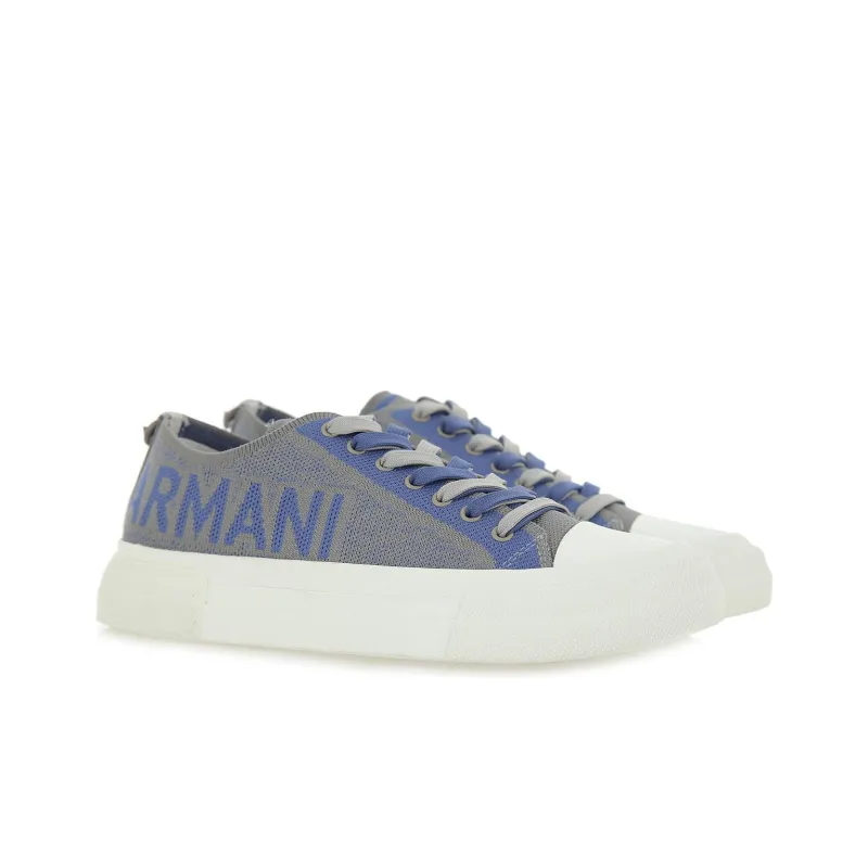 EMPORIO ARMANI Anti Slip Wear Resistant Low Top Skateboard Shoes Men's Gray-2