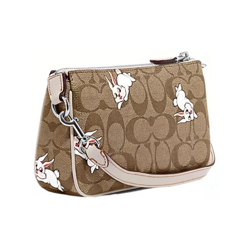 COACH All White Rabbit Collaboration Nolita PVC Shoulder Bag Handbag Shoulder Bag Women's Taupe-1