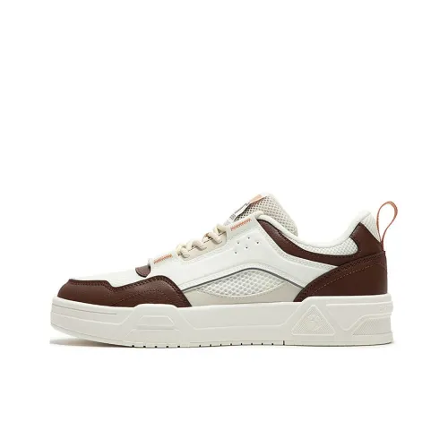 361° Slip Resistant Low Top Skateboard Shoes Men's White Brown