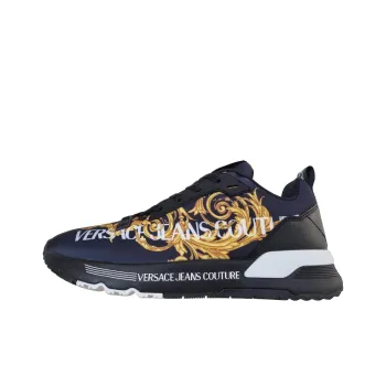 VERSACE Jeans Couture Dynamic Slip Resistant Low Top Sports Casual Shoes Men's Black