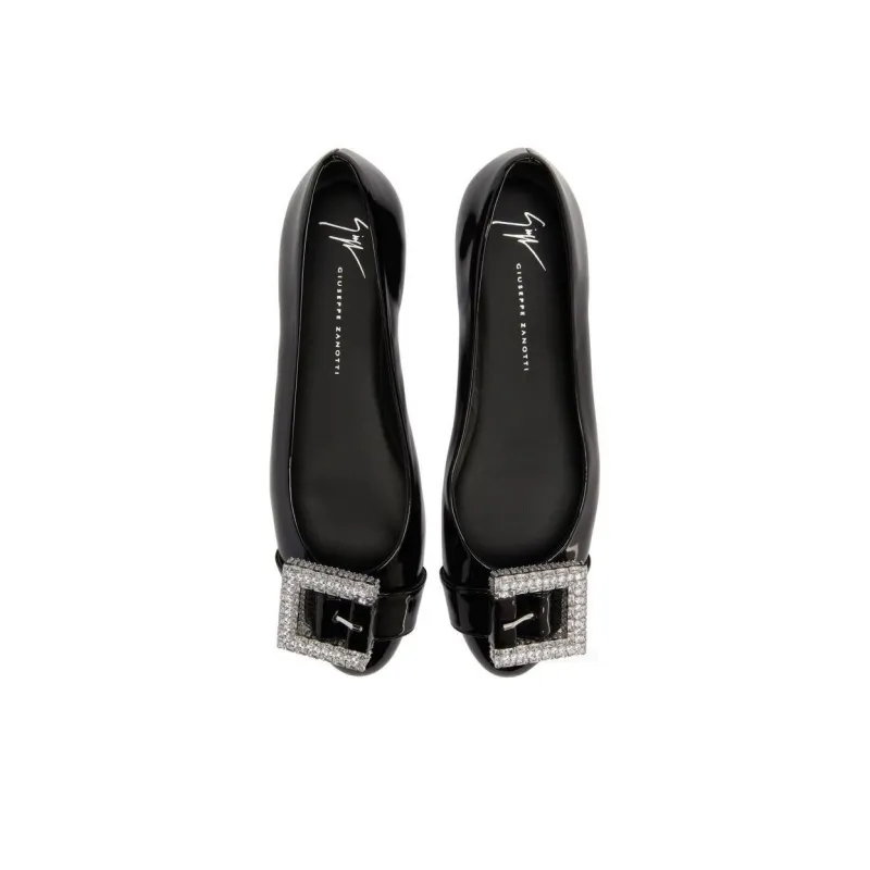 Giuseppe Zanotti Buckle detail Leather Balarina Shoes Women's-4