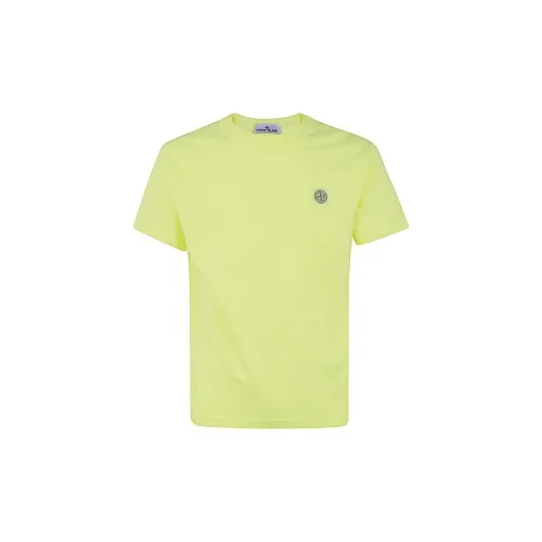 STONE ISLAND T-Shirts Men Fluorescent Yellow