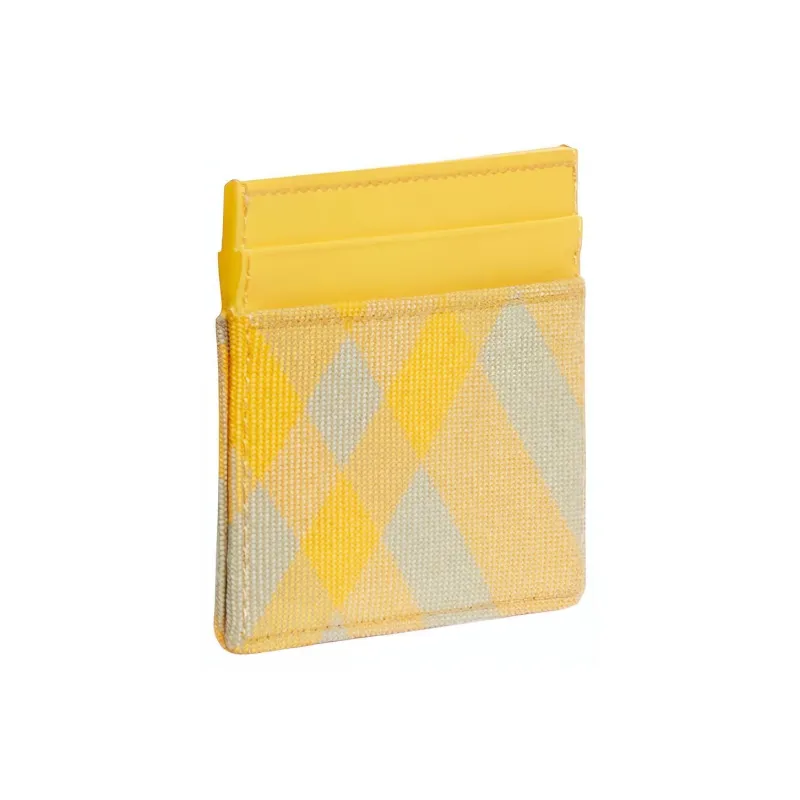 Burberry Polyester Card Clip Card Holder Women's Yellow-2