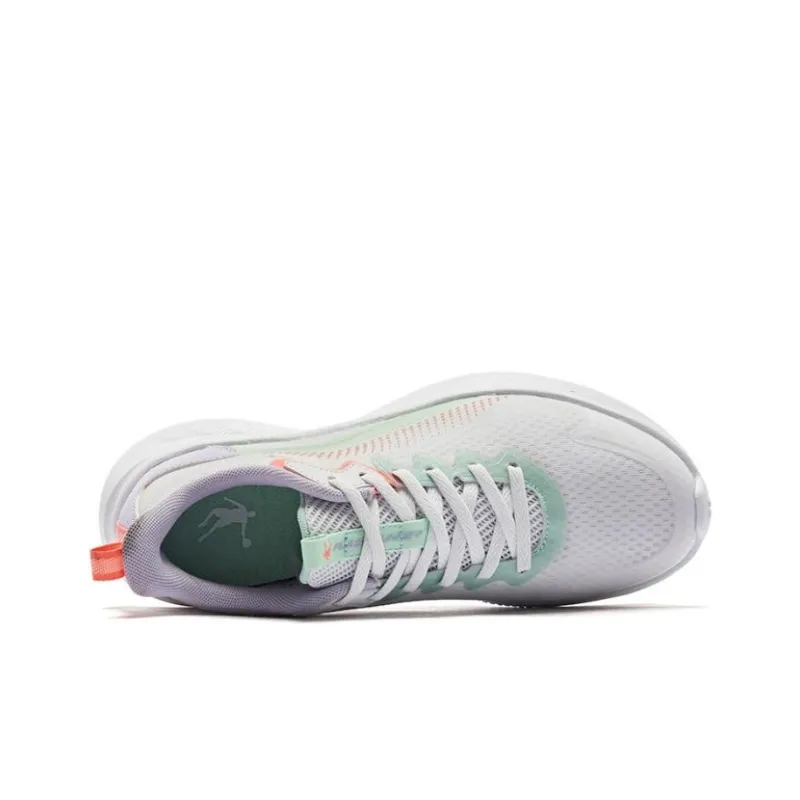 QIAODAN Slip-Resistant Low-Top Running Shoes Women's White Purple-2