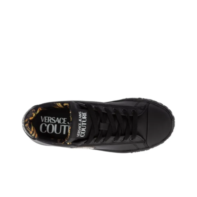 VERSACE Court 88 GARLAND Low Top Stylish Skateboarding Shoes Women's Black-4