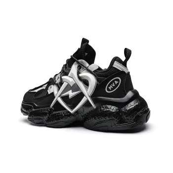 MVA Lightweight And Breathable Low-Top Chunky Sneakers 6cm Unisex Black White