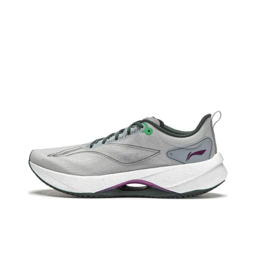 LINING Super Light 21 Running Shoes Women's Low-Top Gray Purple