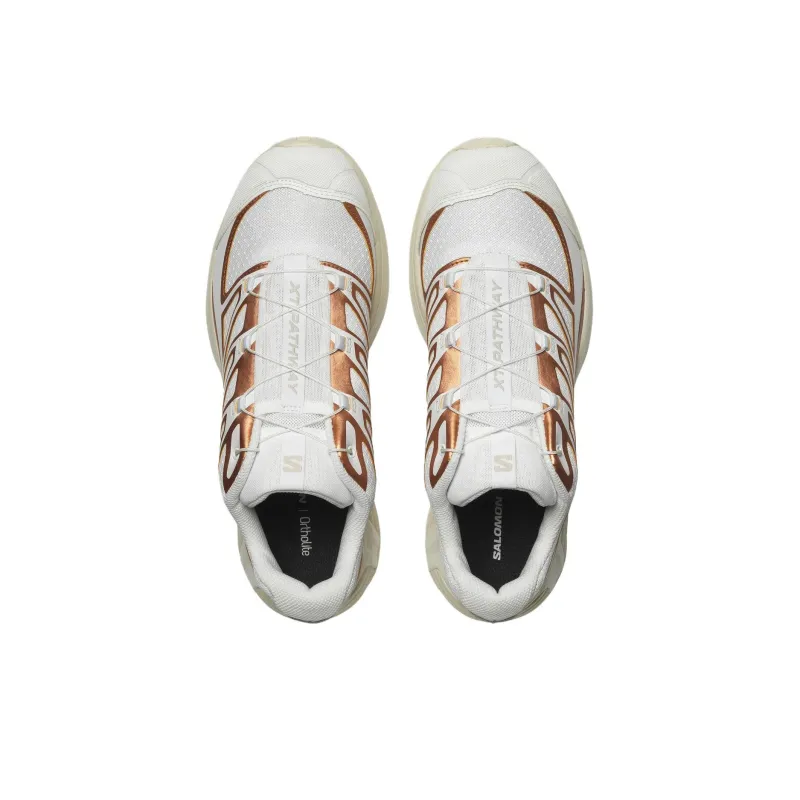 SALOMON XT Pathway Metallic Sneakers 'White Ftw Copper Almond Milk'-3