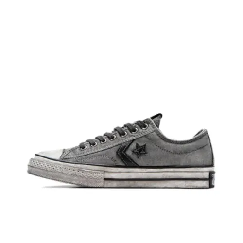 Converse Star Player 76 Anti Slip And Wear Resistant Lightweight Low Top Canvas Shoes Unisex Gray
