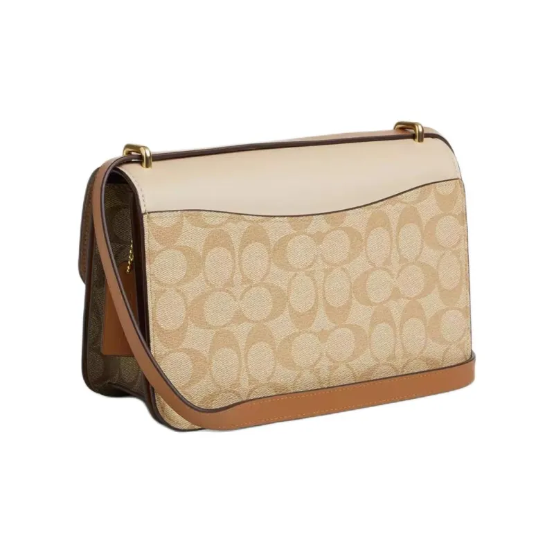 COACH Morgan Cow Leather Shoulder Bag Crossbody Bag Medium Size Women's Light Khaki-1