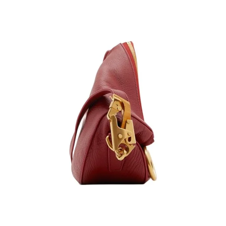 Burberry Knight Grain Calfskin Crossbody Bag, Shoulder Bag Women's Ruby Color-1