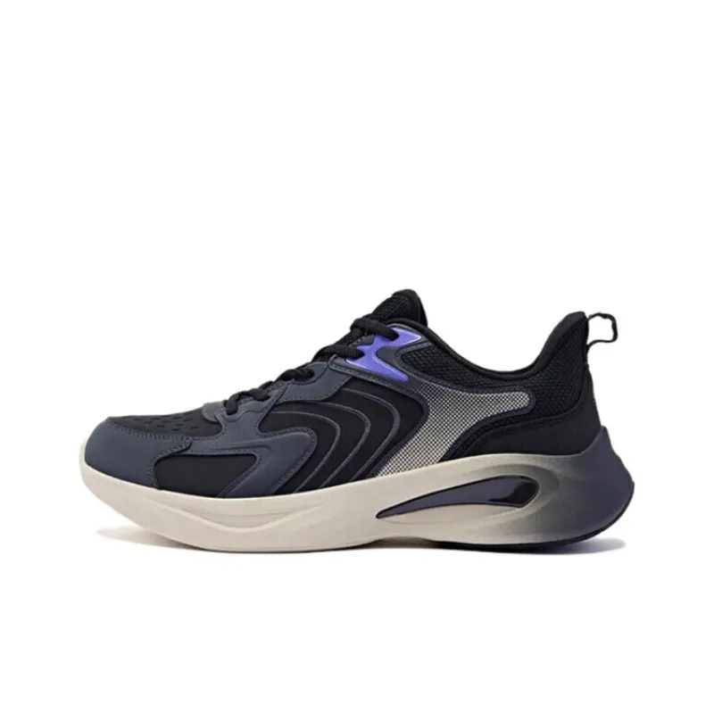 QIAODAN Slip Resistant Running Shoes Men's Gray Black-0