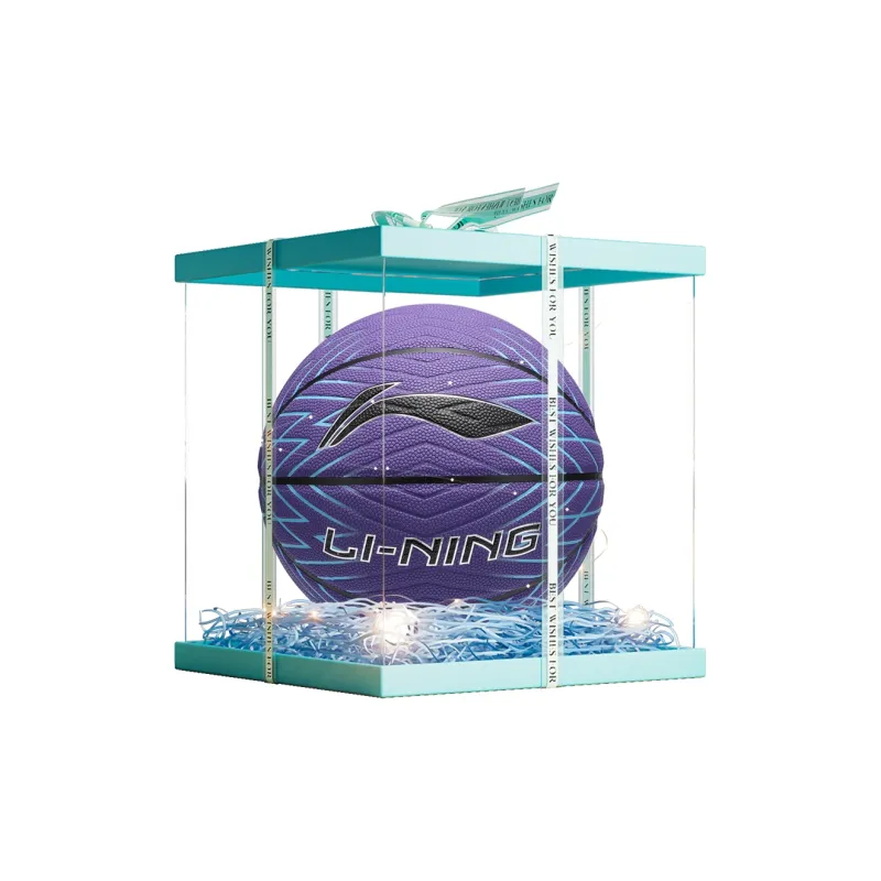 LiNing PU Basketball Purple Size 7 Training Unisex-14