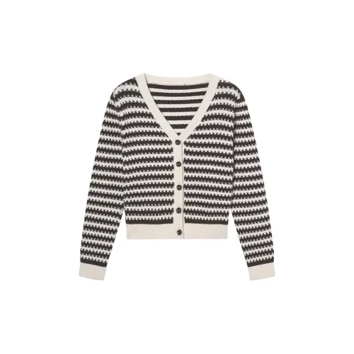 Pit Knitwear Women's Brown Striped