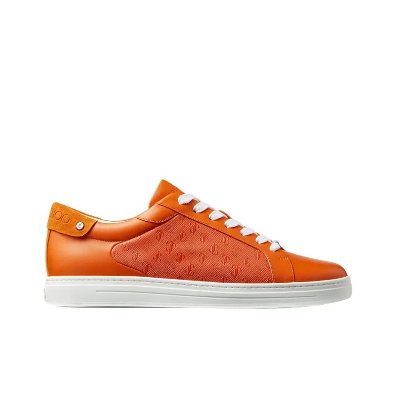 Jimmy Choo Caramel JC Monogram Skateboard Shoes Men's Orange-1