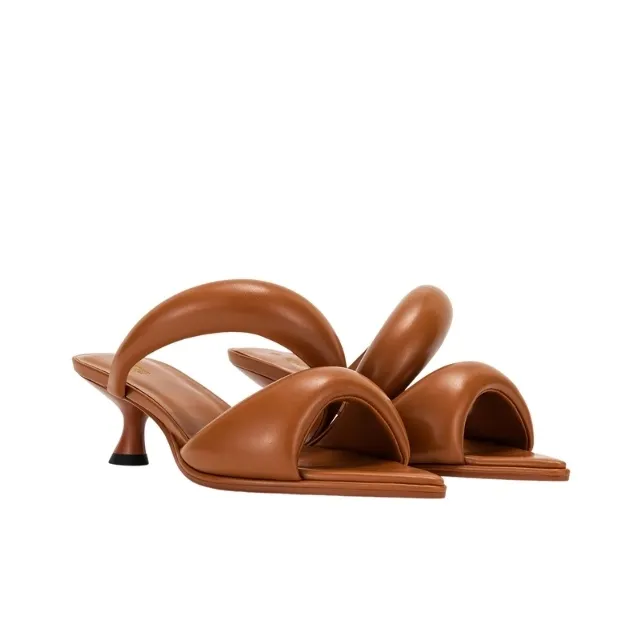 JW PEI Kitten-heel Leather Mules-41