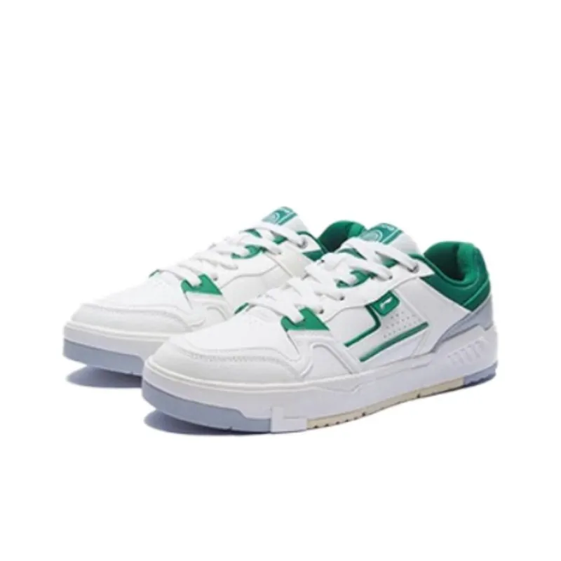 LiNing ACE V2 Anti Slip Wear Resistant Low Top Skateboard Shoes Women's White Green-2