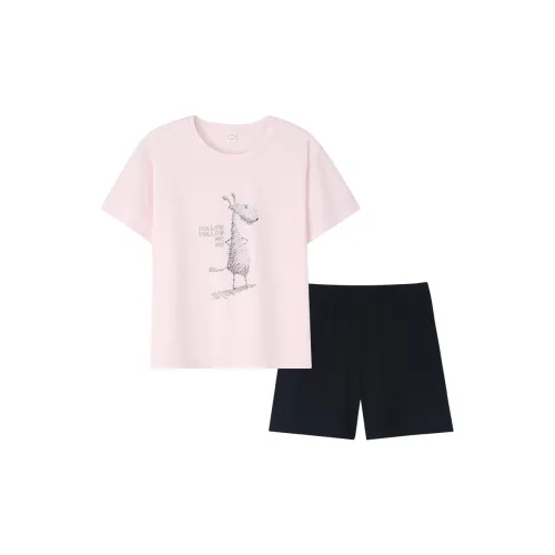 Sha Qian Pajama Set Summer Women's Pink