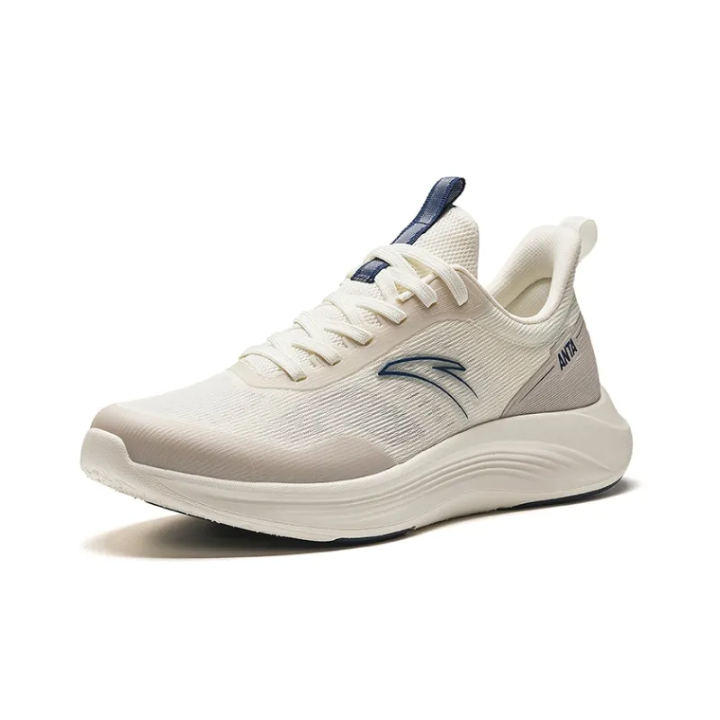 Anta Nebula Slip Resistant, Abrasion Resistant, Breathable, Lightweight Low Top Running Shoes Men's Ivory White-1