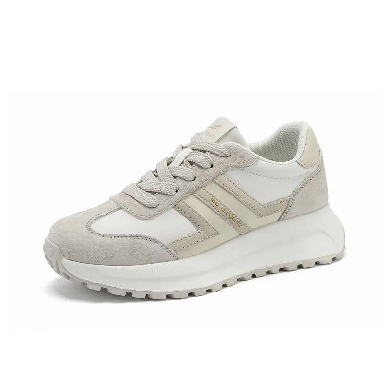 RED DRAGONFLY Casual Shoes Women's Low Top Beige Khaki/Light Gray Beige-5