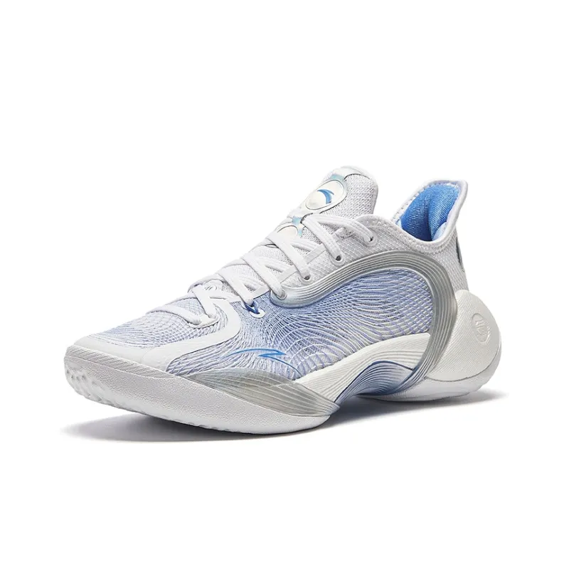 ANTA Three Points Of Rain 2 Generations Basketball Shoes Women's Low Top Pure White/Aqua Blue-1