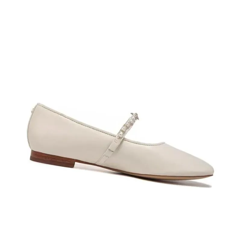 SAM EDELMAN Flat Mary Jane Shoes Women's White-1