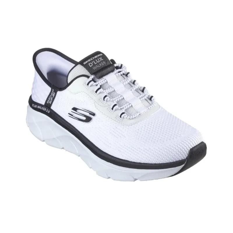 Skechers Cushioning Breathable Low Top Training Running Shoes Men's White Black-2
