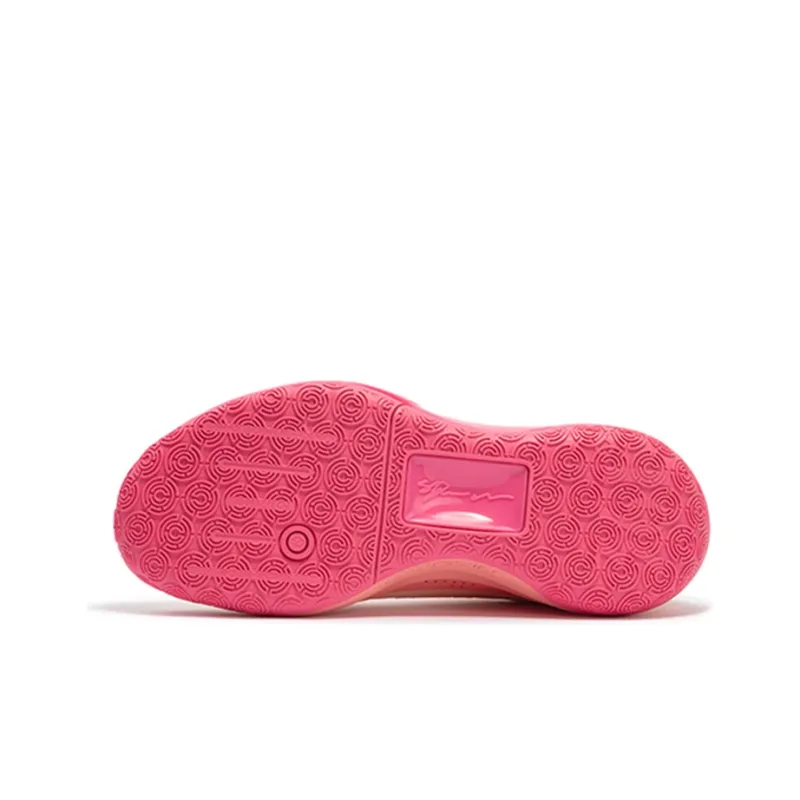 361° DVD Team Red Coral Cushioning Anti Slip Wear Resistant Breathability Low Top Basketball Shoes Men's Pink-4