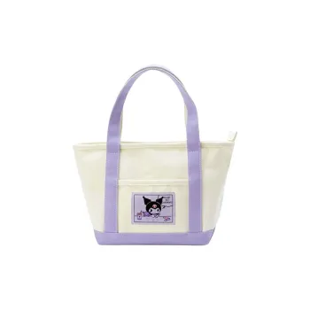 Sanrio Cotton Canvas Canvas Bag Tote Bag Shopping Bag Shoulder Bag Handbag Small Size Unisex Light Purple