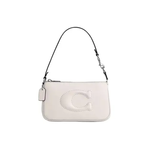 COACH Nolita Smooth Leather One Shoulder Handbags Small Size Women's White