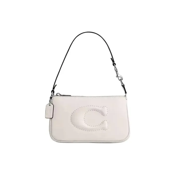 COACH Nolita Smooth Leather One Shoulder Handbags Small Size Women's White-0