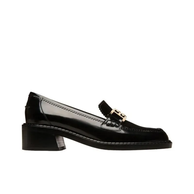 BALLY Ellyane Chunky Heel High Heels 3.5cm Women's Black-1