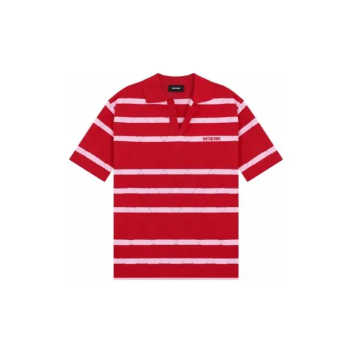 WE11DONE Polo Shirts Unisex Red