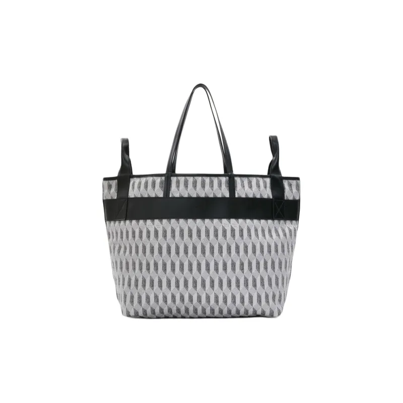 AU DEPART Reflective Jacquard Tote Bag Shopping Bag Handbag Small Size Women's White-0